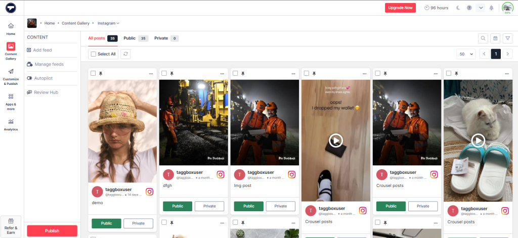 Add instagram Feed
