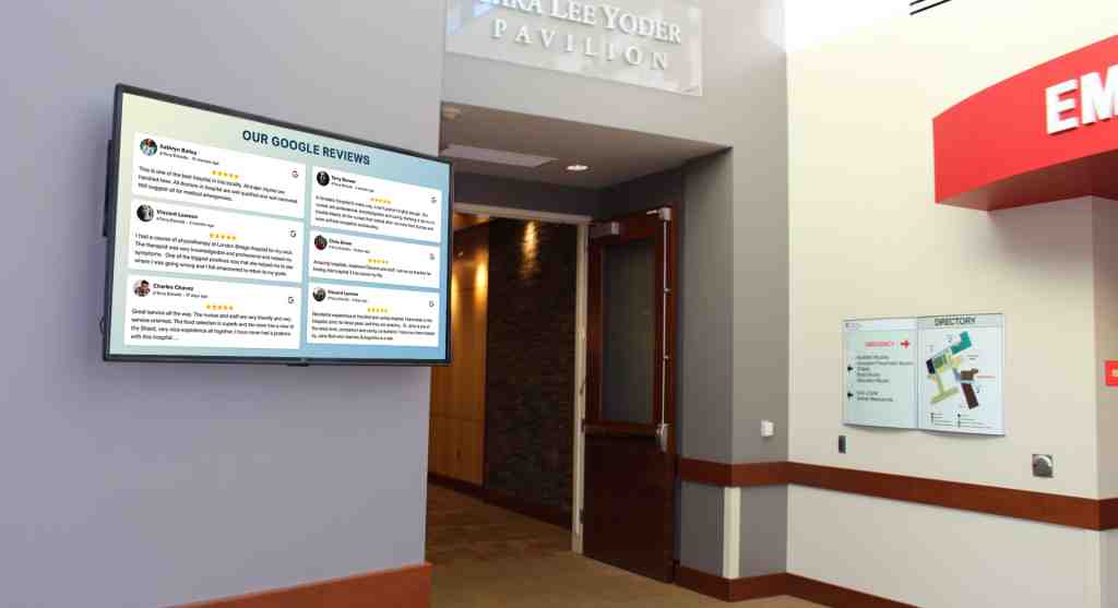 Social wall in hospitals