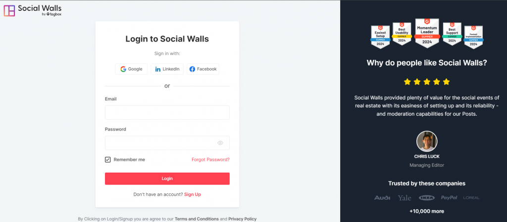 create social media wall