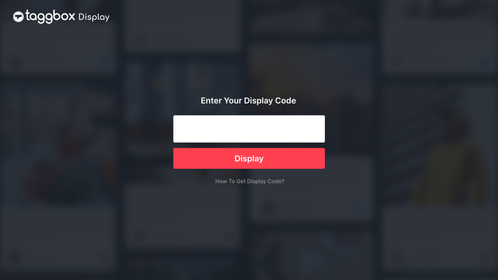 Enter Display Code