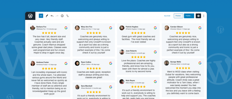 Reseñas de Google en WordPress