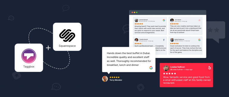 aggiungi recensioni a squarespace