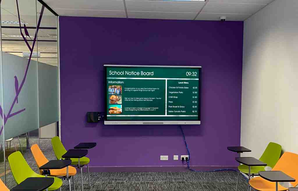 Digital Notice Board in School