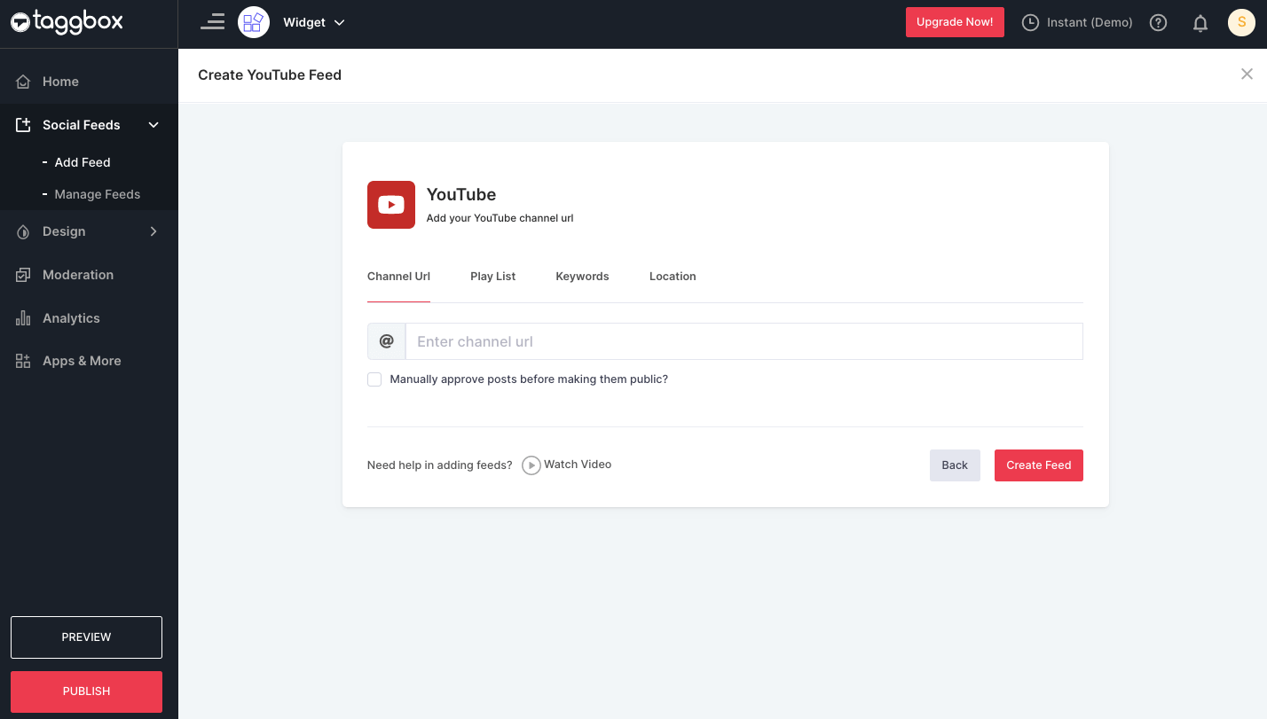 embed youtube channel html        