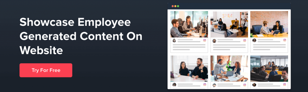 employee generated content on website