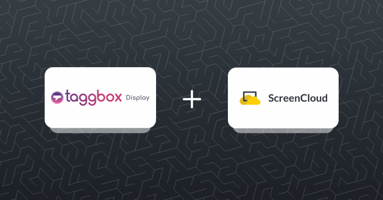 Taggbox Display Partners avec Screencloud