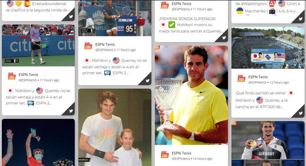 Social Wall for Sports Events Example