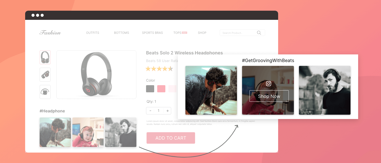 Product pages galleries
