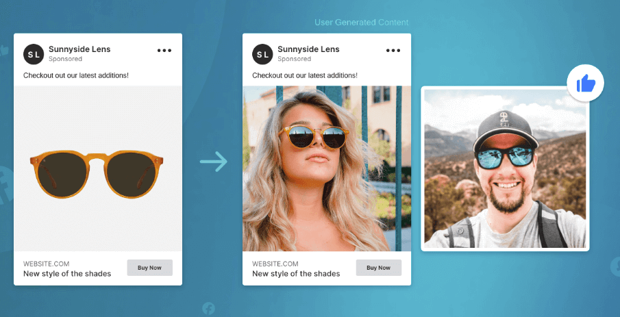 You can use UGC to Create Social Media Ads
