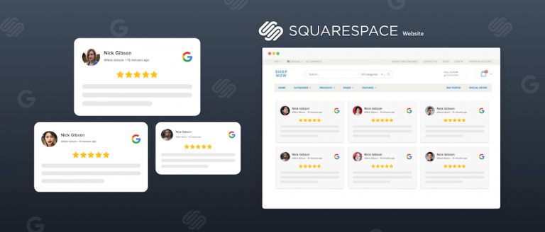 aggiungi recensioni di Google su Squarespace
