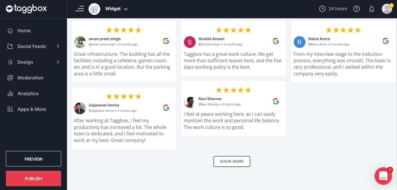 google reviews on squarespace
