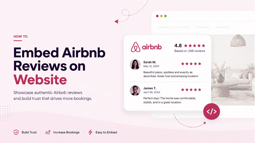 how to embed Airbnb reviews on website