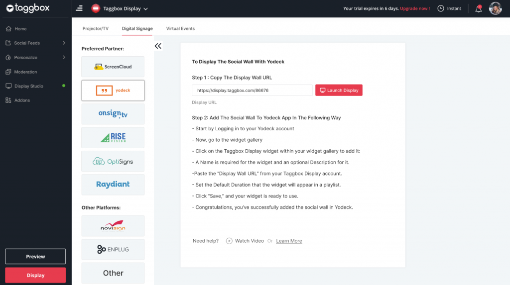 Taggbox Display preferred partners