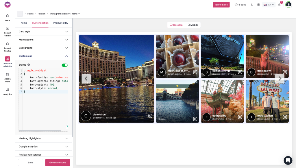 Customize and Publish