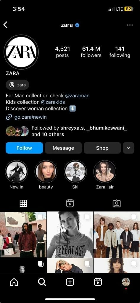 Füge einen Link zu deinem Instagram-Profil hinzu.