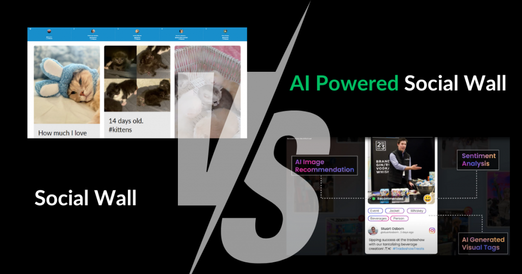 Traditional social wall vs ai powered social wall