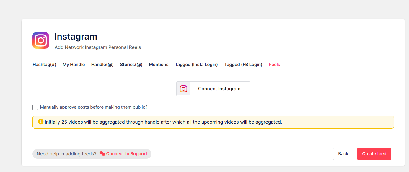 Beginne mit der Erstellung deines Instagram-Feeds
