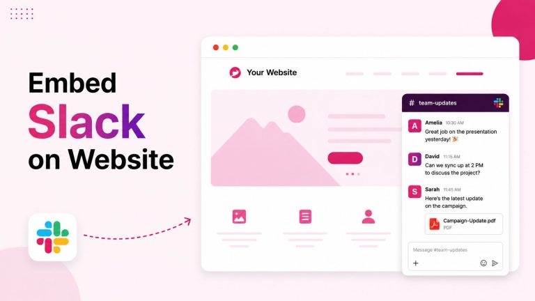 intégrer Slack sur le site Web