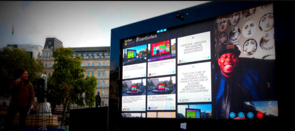 social media wall