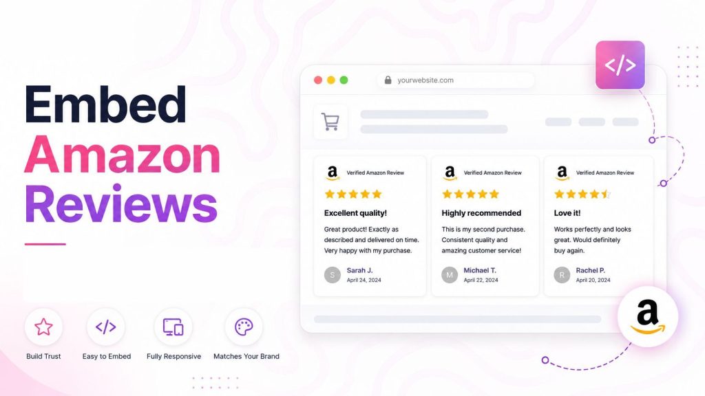 Embed Amazon reviews