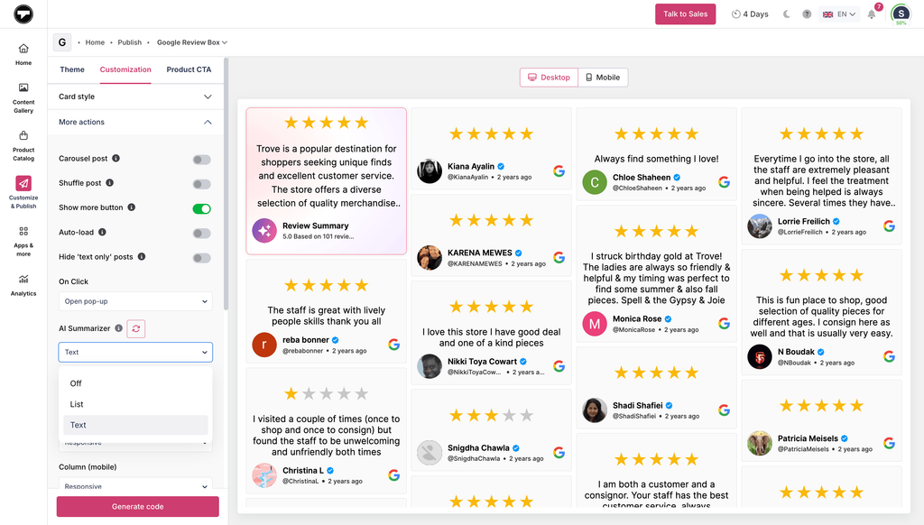 AI Review Summarizer