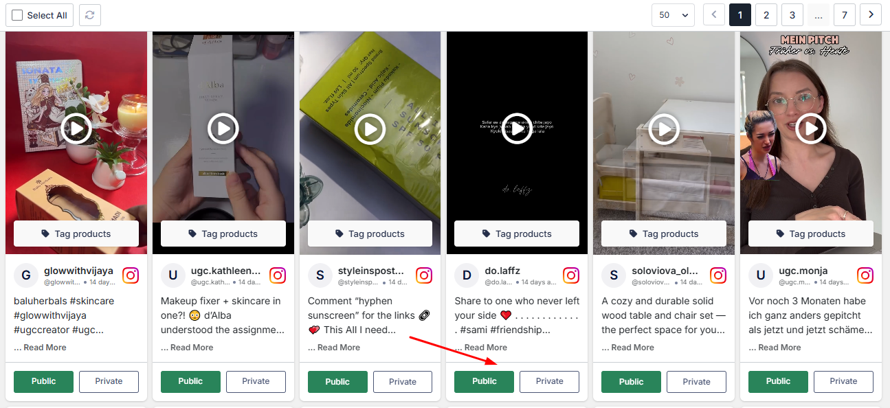 Moderate your shoppable Instagram posts