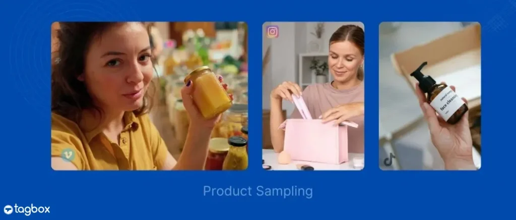 Voorbeelden van productbemonstering en marketing