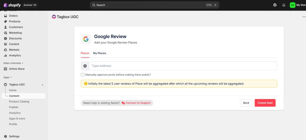 Verbindungstyp auswählen