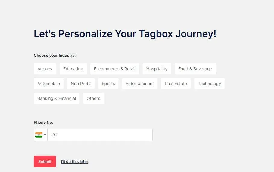 Wählen Sie einen Branchentyp aus