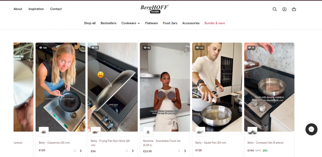 Instagram on Website - Berghoff Home