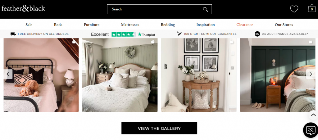 Instagram on Website - Feather and Black