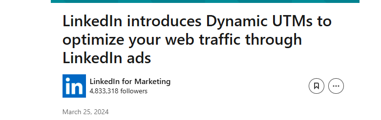 dynamic linkedin utms