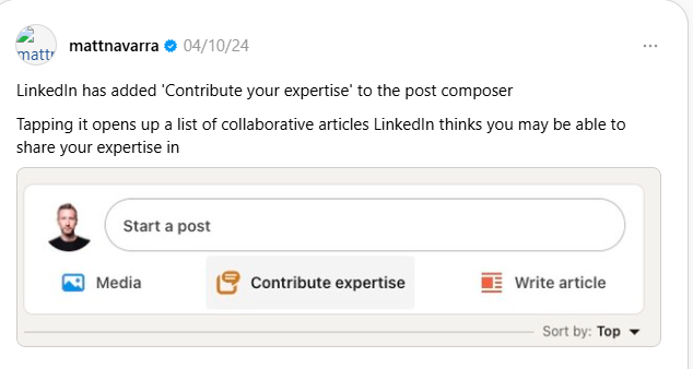 linkedin collaborative articles
