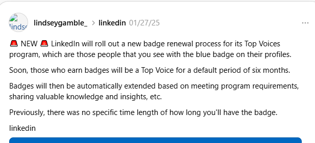 top voice badge requirement