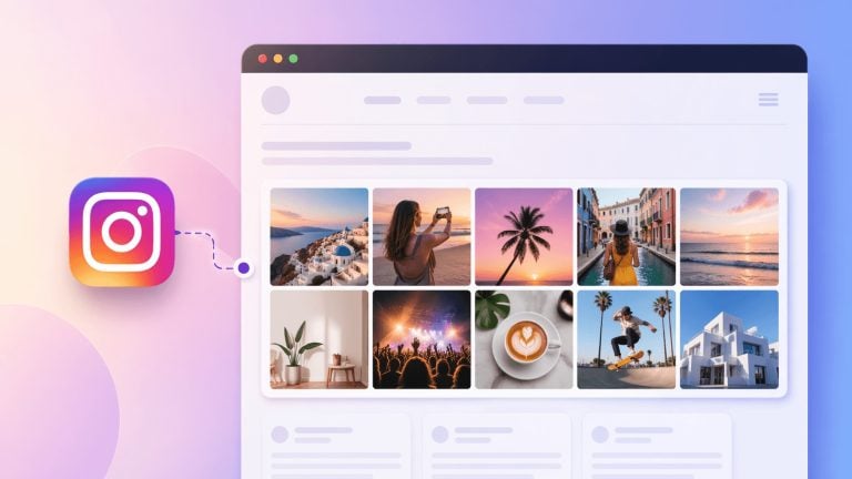 instagram on website
