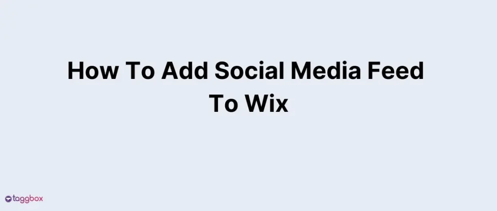 How To Add Social Media Feed To Wix