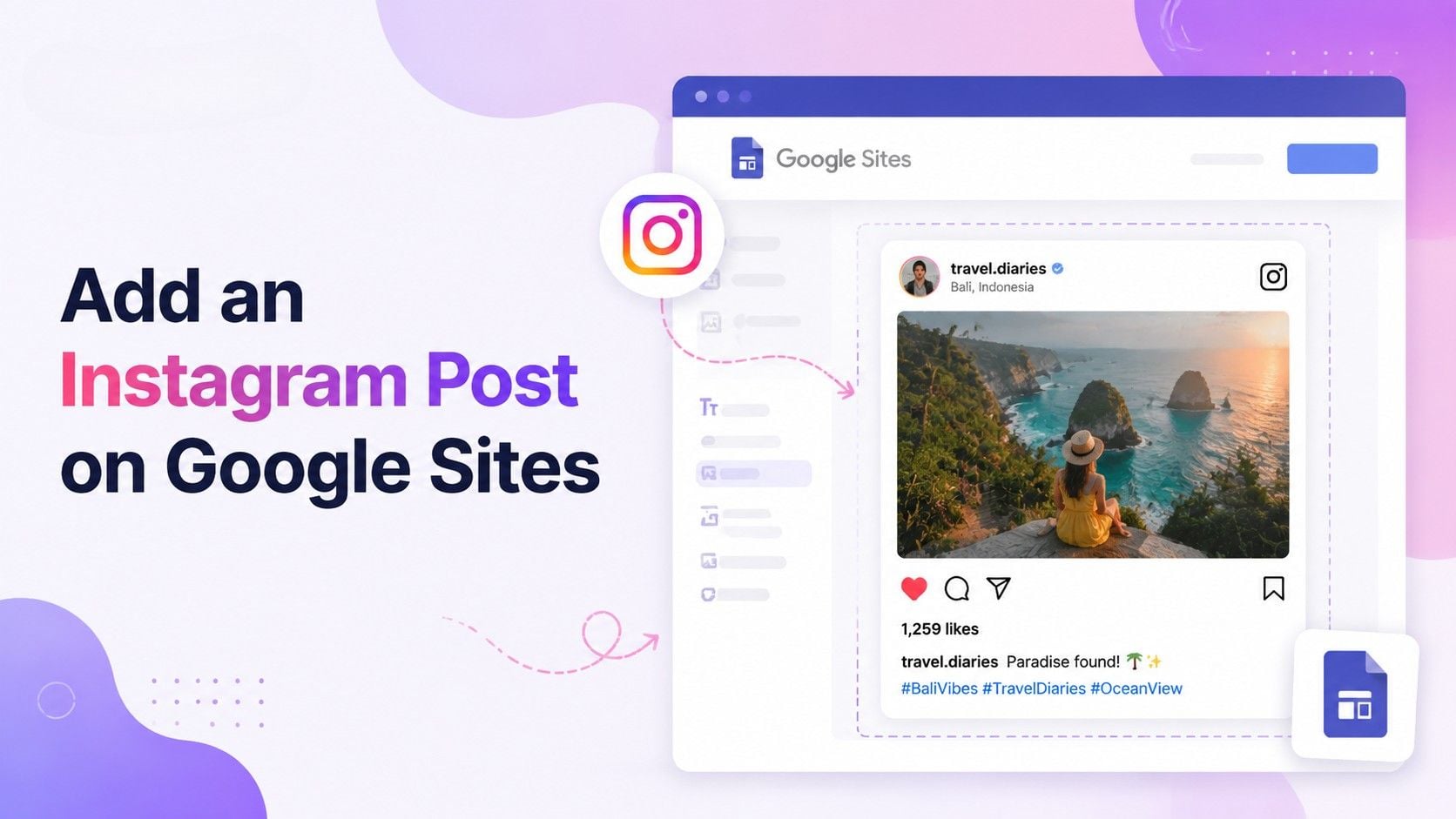 GoogleサイトにInstagramの投稿を追加する