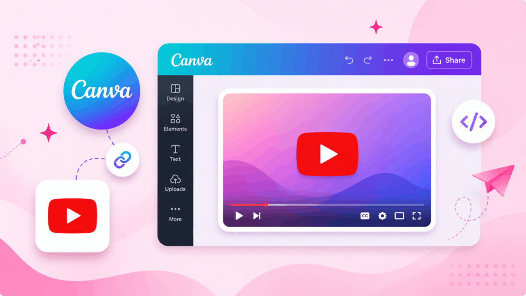 embed youtube video in canva
