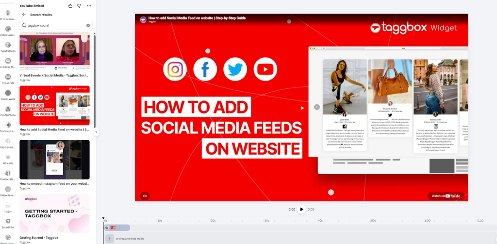 canva embed youtube video