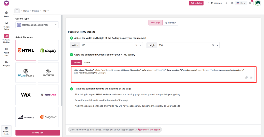 tripadvisor embed widget