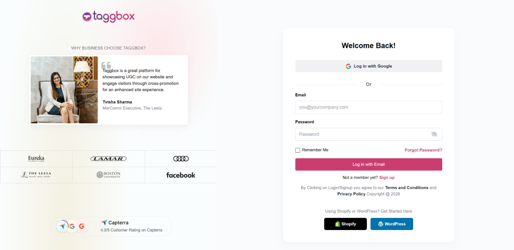 taggbox login