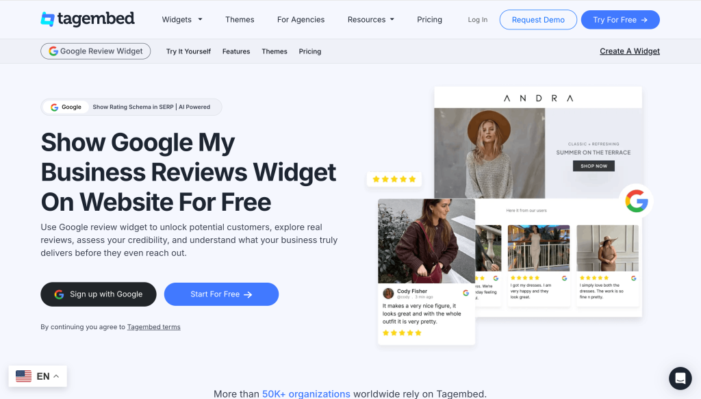 Tagembed Googleレビューウィジェット