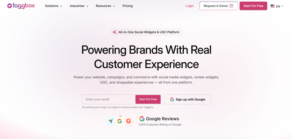 Taggbox Google Reviews Widget