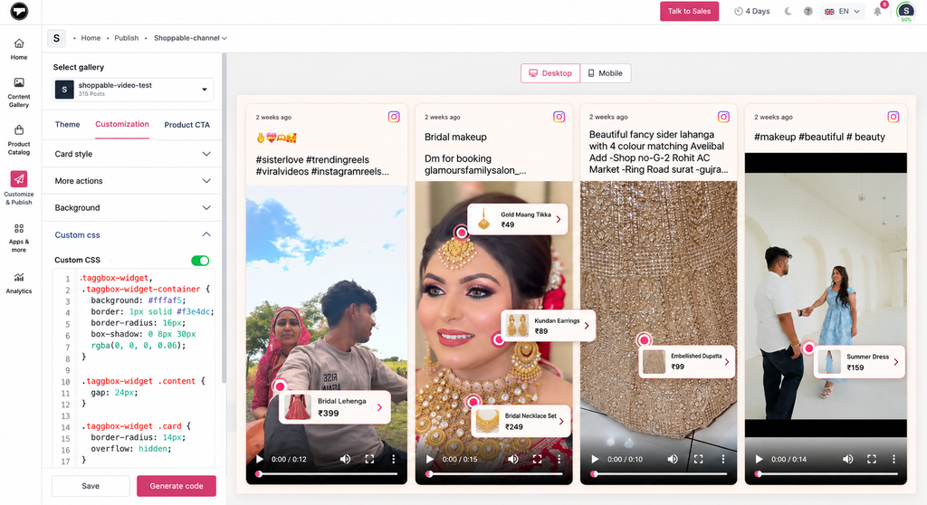Customizable Widgets