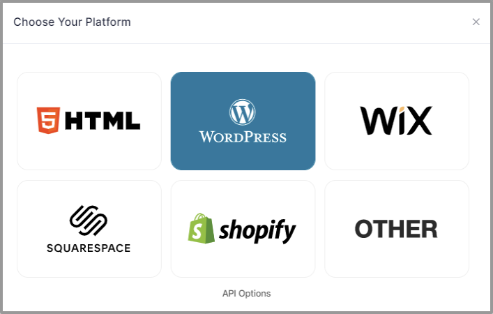 Choose WordPress