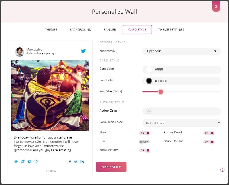 embed social media widget