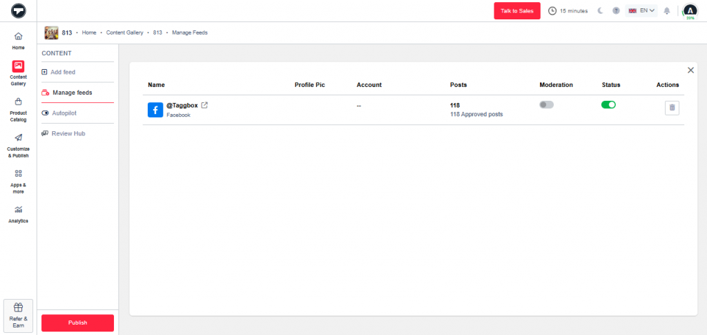 facebook account connected