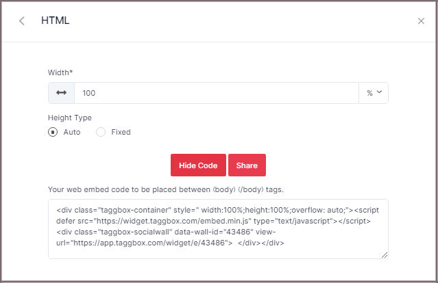 embed code for instagram feed