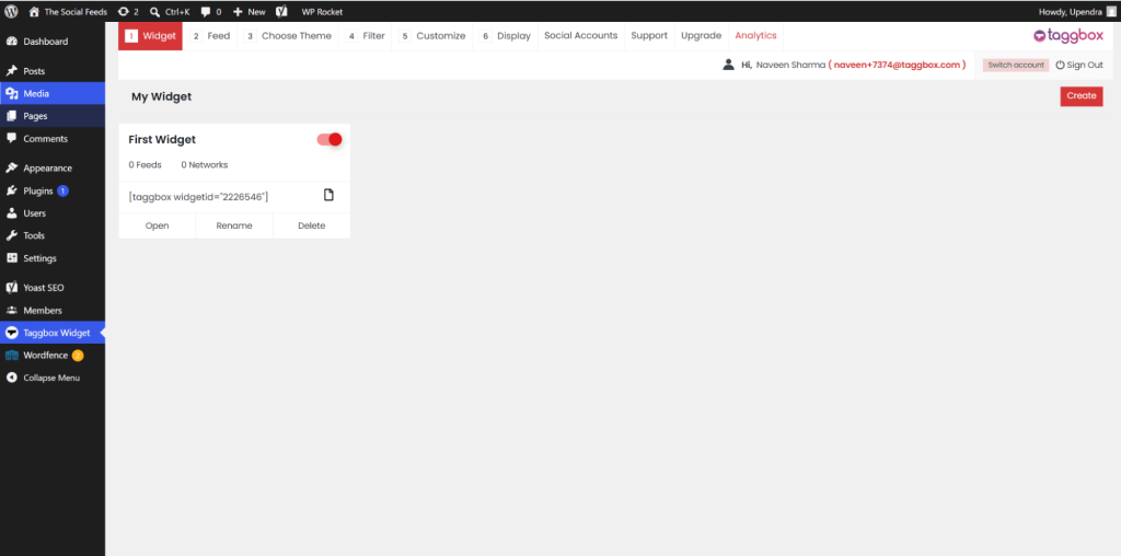 create widget