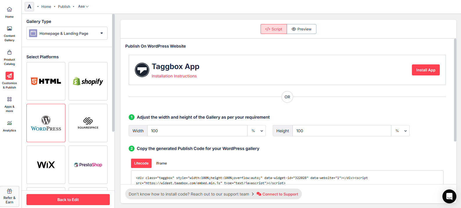 embed Instagram hashtag feed wordpress